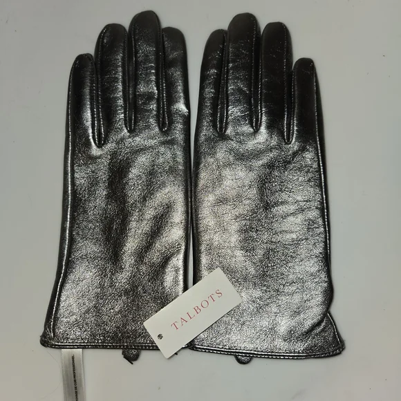 Talbots Metallic Leather Gloves - Picture 8 of 10